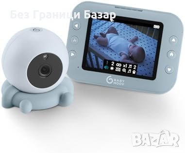 Нов Babymoov Безжичен Бебефон с камера 3.5 Инча Екран, 300м Обхват, снимка 1 - Бебефони - 43421202