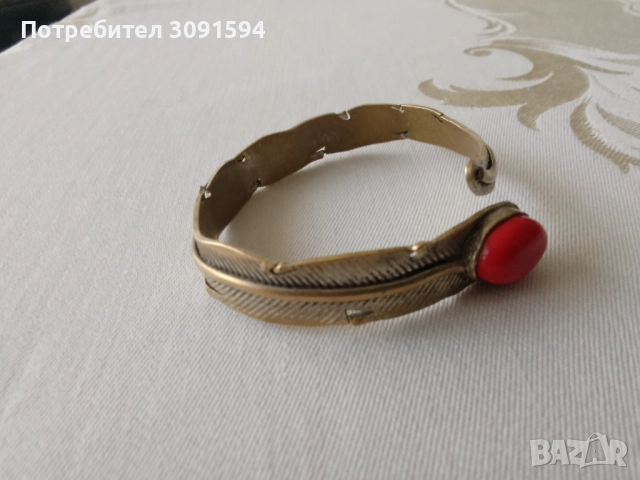 Винтидж индийска гривна със корал , снимка 3 - Гривни - 51933611