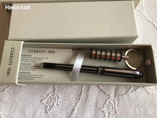 Метален ролер Cherruti 1881 в подаръчна кутия със сертификат + подарък ключодържател  Cherruti 1881, снимка 5 - Ученически пособия, канцеларски материали - 52788490