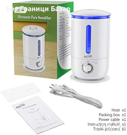 Нов Овлажнител за въздух 3.5L ултратих авто изключване офис дом, снимка 7 - Овлажнители и пречистватели за въздух - 53007472