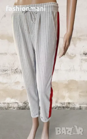Дамски панталон на райе с джобове - код 1098, снимка 2 - Панталони - 47355336