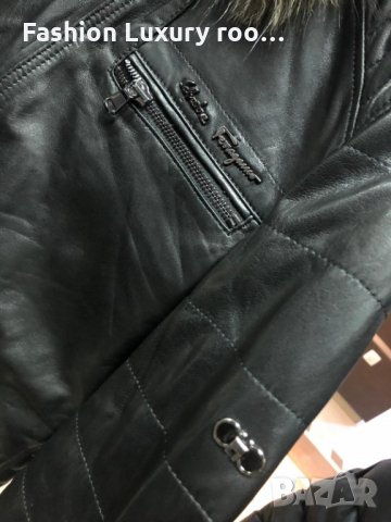 Мъжко кожено яке с косъм на чакал, снимка 5 - Якета - 28234455