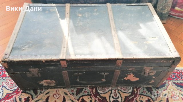 стар голям куфар ракла 80 см, снимка 2 - Антикварни и старинни предмети - 38280461