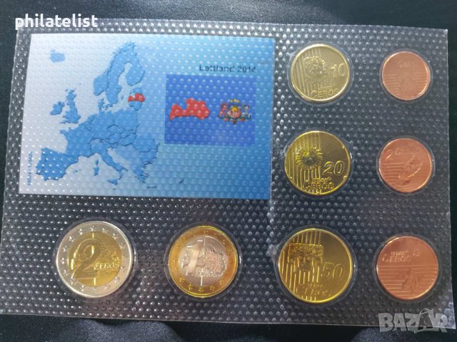 Пробен Евро сет - Латвия 2014, снимка 2 - Нумизматика и бонистика - 43188165