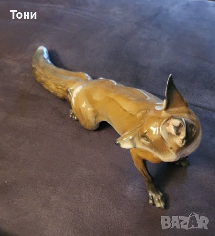 Rosenthal порцеланова фигурка на лисица 41см дълга 1934 год., снимка 3 - Антикварни и старинни предмети - 43891719
