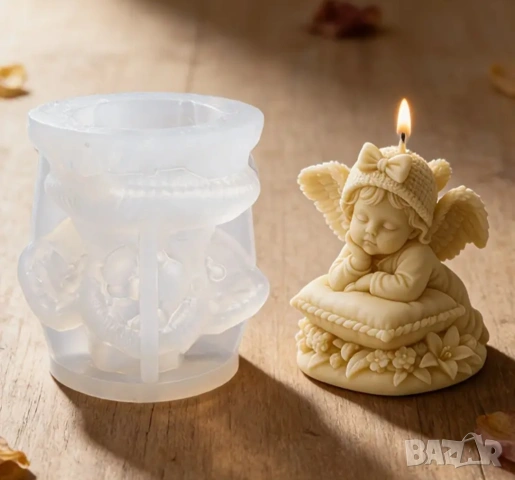 Молд дете ангел с възглавничка , снимка 4 - Форми - 53088643