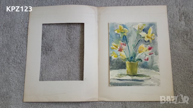 КАРТИНА НАТЮРМОРТ акварел / МАРИЯ МЕЖДУРЕЧКА, снимка 3 - Картини - 29059655