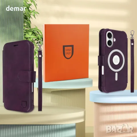 VANAVAGY Калъф за iPhone 16 Plus, Magsafe съвместим, RFID блокиране, снимка 6 - Калъфи, кейсове - 49821678