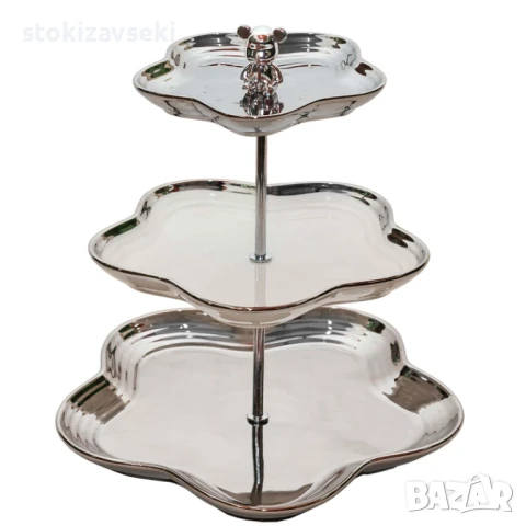 Поднос за сервиране на три нива, снимка 1