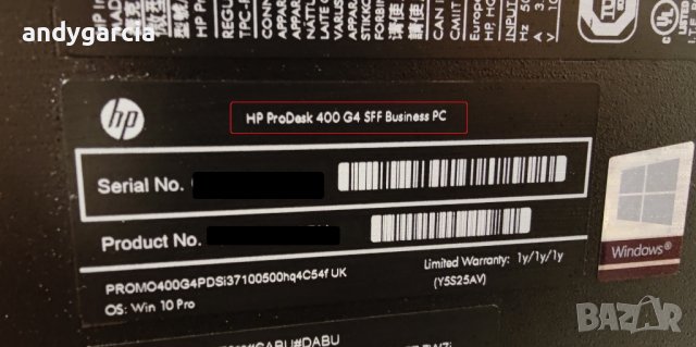 HP ProDesk 400 G4 SFF/Core i5-6500 3.60GHz/256GB SSD/8GB RAM перфектен компютър , снимка 13 - Работни компютри - 39423382