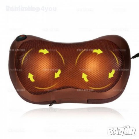 Шиацу масажор възглавница с 4 и 8 глави и инфрачервено затопляне, снимка 5 - Друга електроника - 32452463