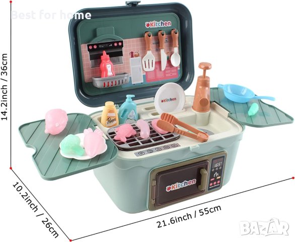 Детска кухня с вода, звуци и светлини Toys Little Chef Kitchen, снимка 8 - Други - 43355957