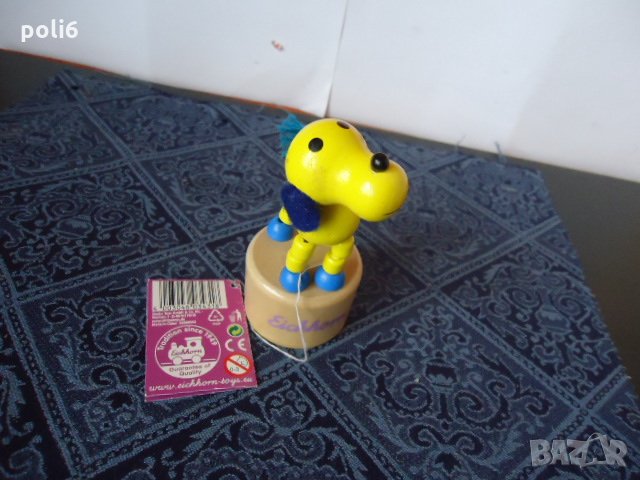 дървена играчка марионетка,пират на остров с палма,жълто кученце Eichhorn, снимка 6 - Други - 32697580