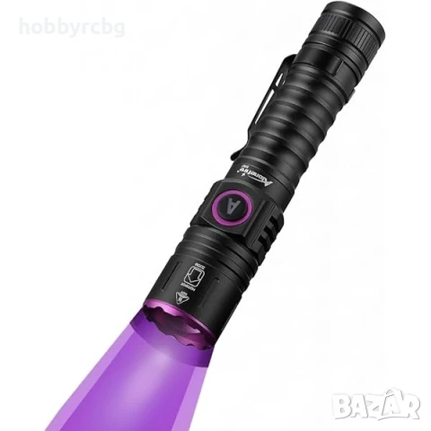 UV лед фенер SV103 с 3 LED х 365nm, 15W, презареждаема батерия
