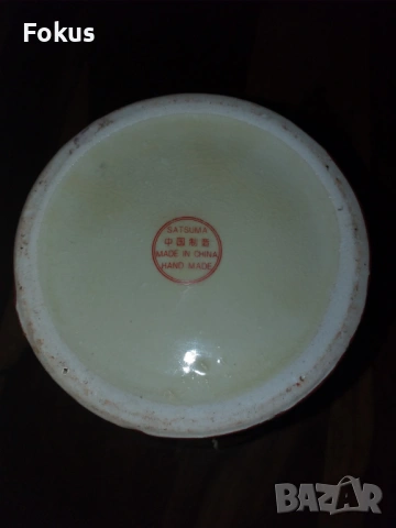 Сатцума Satsuma Стара китайска ваза порцелан, снимка 4 - Антикварни и старинни предмети - 53363535