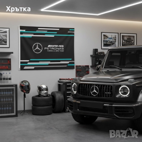 Mercedes-AMG F1 Team Flag - Оригинално знаме 