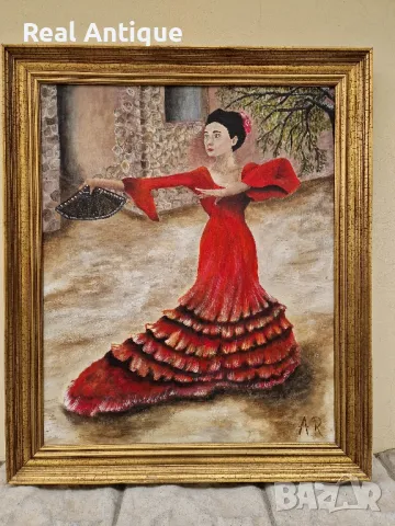 Красива майсторска картина масло върху платно авторска , снимка 3 - Картини - 49683416