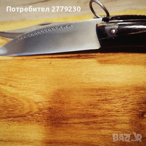 Стара сойка от биволски рог с орнаменти н, снимка 5 - Антикварни и старинни предмети - 51308235