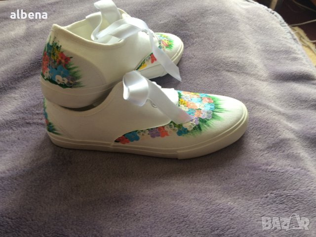 Ръчно рисувани спортни обувки, снимка 5 - Други - 32791471