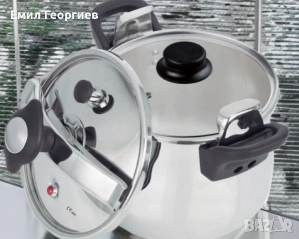 Тенджера под налягане Rosberg, 5л/7л/9л, Неръждаема стомана, снимка 3 - Съдове за готвене - 53135116