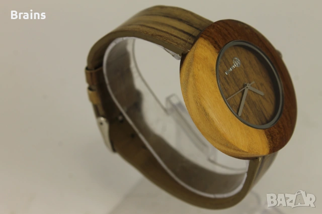 Оригинален Дървен Часовник EARTH Quartz, снимка 6 - Мъжки - 53609155