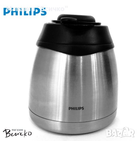 Филтърна кафе машина Philips HD7546 / 20 Gaia с термокана, черна / метална, снимка 4 - Кафемашини - 40266216