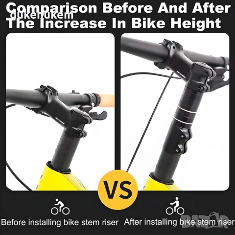 Лапа за велосипед, 210 мм, адаптер за повдигане на кормилото на велосипед, снимка 4 - Аксесоари за велосипеди - 53094929