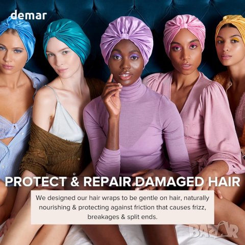 SILKE - The Kate Обвивка за коса, луксозна копринена шапка за сън, снимка 8 - Аксесоари за коса - 43575848