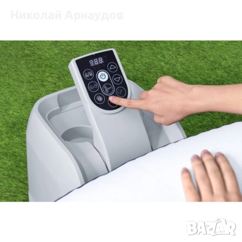 Надуваемо джакузи Bestway, LAY-Z-SPA® Miami AirJet, За 4 души, Енергоспестяващо, Кръгло, 180 x 66 см, снимка 6 - Басейни и аксесоари - 53418060