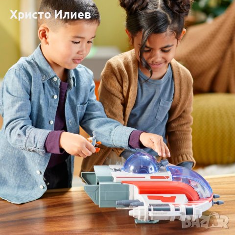 HASBRO STAR WARS Young Jedi Голям Летящ Космически кораб с 2 фигурки, снимка 8 - Влакчета, самолети, хеликоптери - 43595390