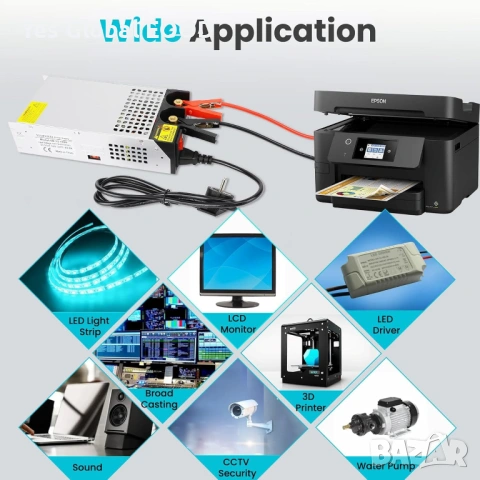 Импулсно захранване 12V 125A 1500W AC/DC индустриално, снимка 4 - Друга електроника - 53416556