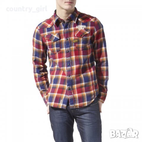 g-star midnight bergen shirt - страхотна мъжка риза КАТО НОВА, снимка 2 - Ризи - 27110632