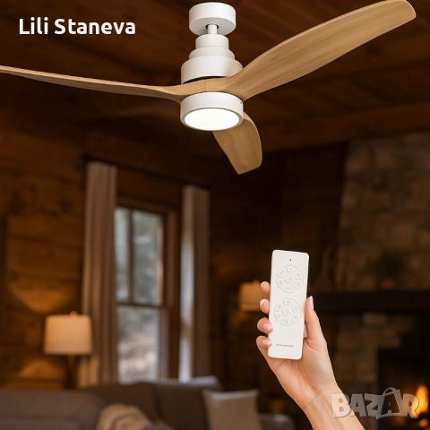 Таванен вентилатор с LED светлина -50% отстъпка -  Brizy Bright Ceiling Fan. , снимка 15 - Вентилатори - 51467184
