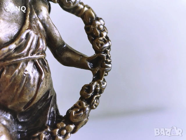 Страхотна Стара Колекционерска Бронзова Фигура Ангел-Херувим, снимка 4 - Колекции - 53354355