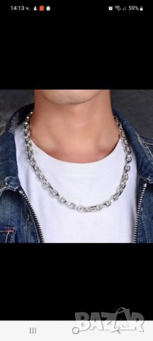Синджир сребро 8 мм/55см, снимка 2 - Колиета, медальони, синджири - 38267310