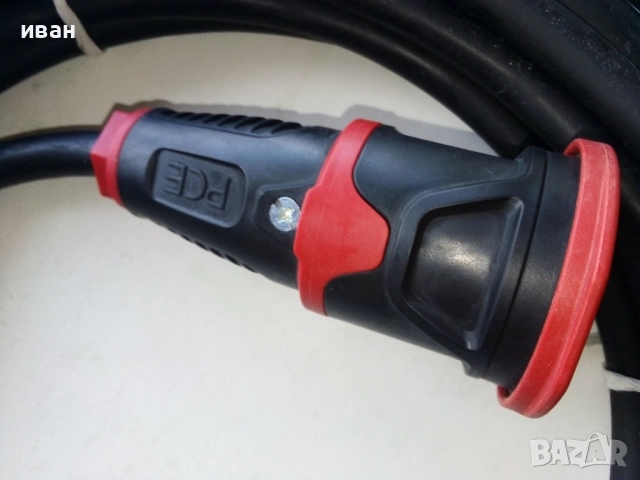 Удължител с гумиран кабел 3 х 2.5мм.- 10м.Нов, снимка 3 - Разклонители и удължители - 52585452