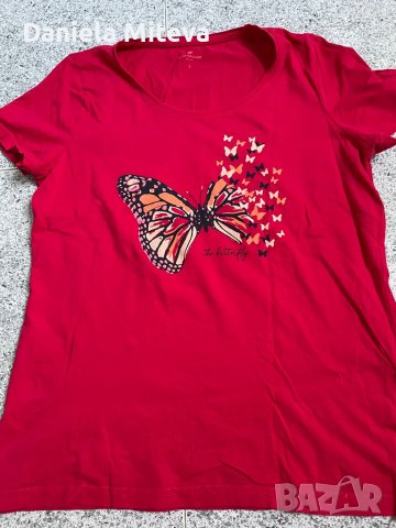 Дамски тениски бяла и червена, снимка 3 - Тениски - 36896178