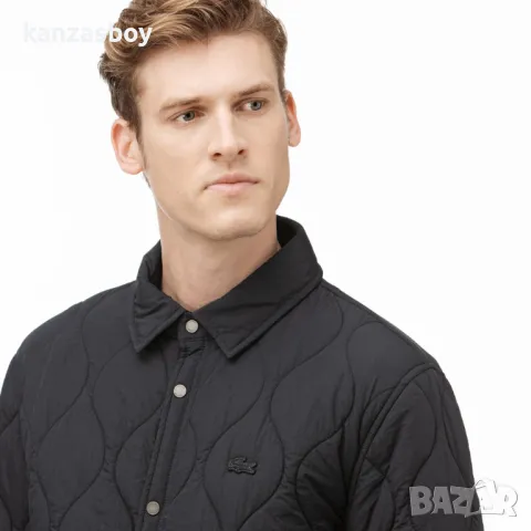 lacoste lightweight hoodie collapsible snap quilted jacket - страхотно мъжко яке 54/L