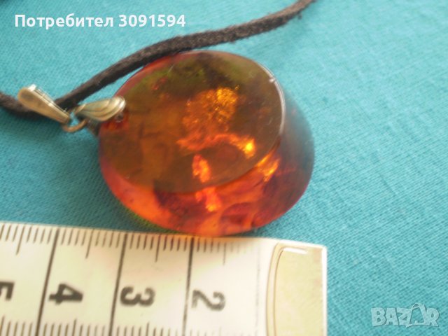 Стара кехлибар висулка медальон сребро 875 кехлибар СССР, снимка 10 - Антикварни и старинни предмети - 37538039