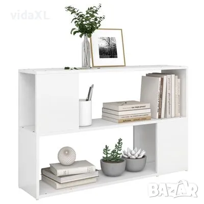 vidaXL Библиотека, бяла, 100x24x63 см, инженерно дърво（SKU:809170）, снимка 4 - Други - 49593480