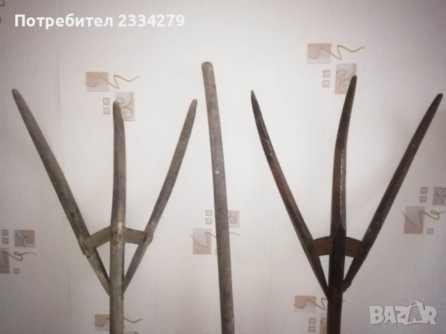 Стари дървени вили за прехвърляне на сено, слама, трева. , снимка 6 - Антикварни и старинни предмети - 52331113