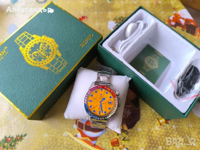 Rolex smart watch ROLEX  Ролекс смарт часовник с камъни , снимка 6 - Смарт гривни - 48727859