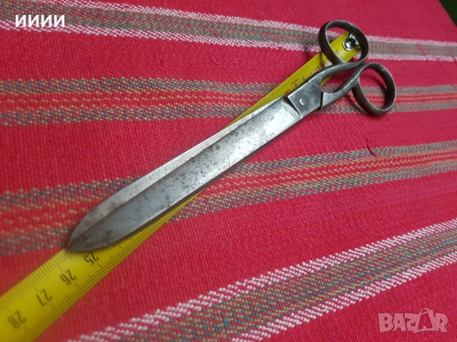 Шивашка ножица дълга, снимка 4 - Антикварни и старинни предмети - 53235090