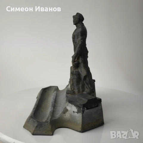 Стара комунистическа мастилница с фигура на работник ковач #6122, снимка 7 - Антикварни и старинни предмети - 51202796
