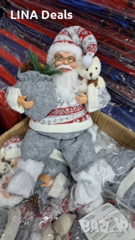 Голям Дядо Коледа с торба и мече, снимка 7 - Декорация за дома - 52585962