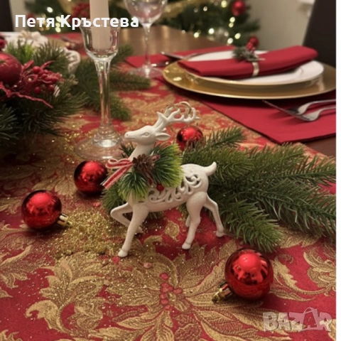 Коледни играчки за елха „Winter White Elegance“ – луксозни висящи декорации с натурален завършек и с, снимка 9 - Декорация за дома - 52353648