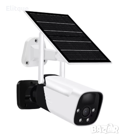Камера с отделен соларен панел и датчик,4 диода,6MP,iCsee приложение, снимка 12 - Камери - 52843067