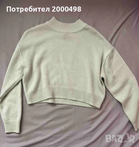H&M зелен пуловер