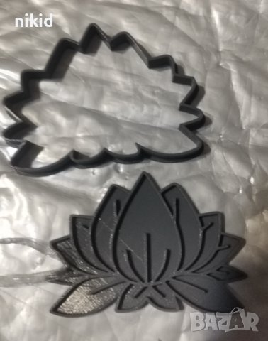 Лотос Лотус цвете пластмасов резец форма фондан тесто бисквитки, снимка 2 - Форми - 37668132