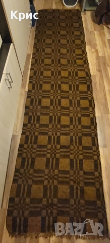 Традиционни, вълнени, финно тъкани на домашен стан пътека и килимче, снимка 3 - Пътеки - 52642678